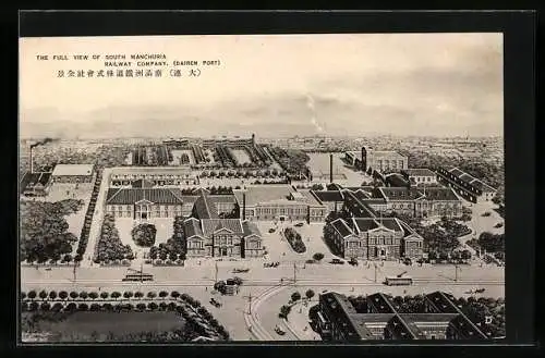 AK Dairen, Port, The Full View of South Manchuria Railway Company