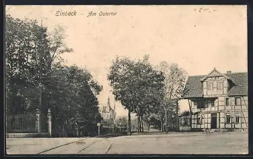 AK Einbeck, Strassenpartie am Ostertor