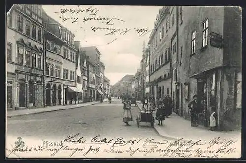 AK Pössneck, In der Breitestrasse