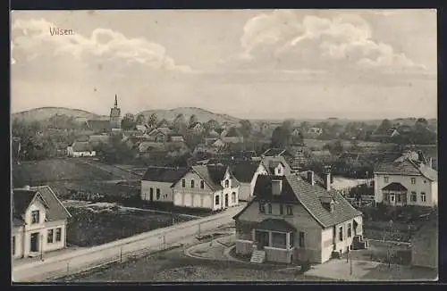 AK Vilsen, Ortsansicht mit Kirche