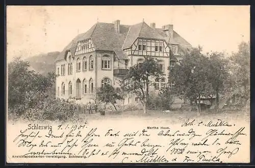 AK Schleswig, Martha Haus mit Garten