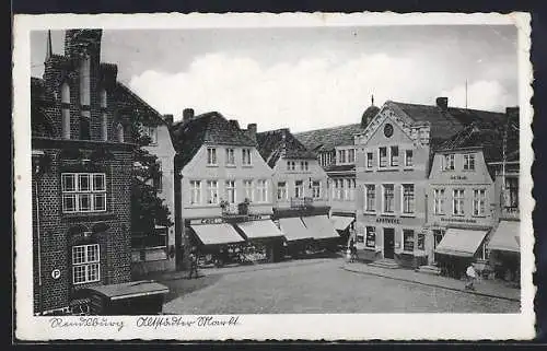 AK Rendsburg, Altstädter Markt mit Apotheke