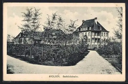 AK Arolsen, Bathildisheim mit Garten