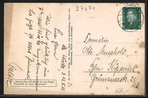 AK Höxter a. d. Oberweser, Jugendherberge Hoffmann von Fallersleben