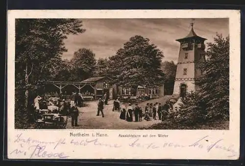 AK Northeim i. Hann., Gasthaus und Aussichtsturm auf dem Wieter