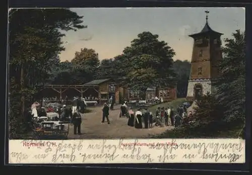 AK Northeim i. H., Restaurant und Aussichtsturm auf dem Wieter