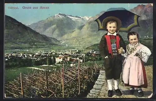 AK Meran, Kinder in Trachten aus Südtirol