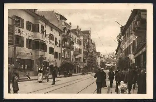 AK Meran, Gasthaus zum Adler am Rennweg
