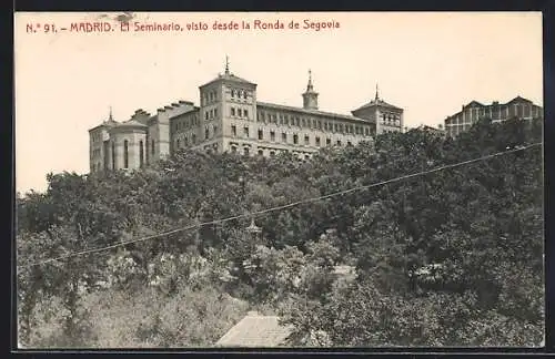 AK Madrid, El Seminario, visto desde la Ronda de Segovia