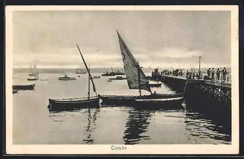 AK Coruna, Boote im Hafen
