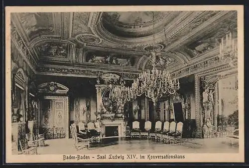 AK Baden-Baden, Saal Ludwig XIV. im Konservationshaus