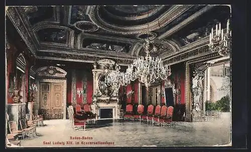 AK Baden-Baden, Saal Ludwig XIV. im Konservationshaus