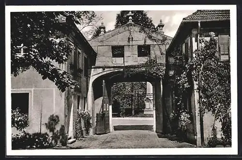 AK Baden-Baden-Lichtental, Klostertor, Frontalansicht