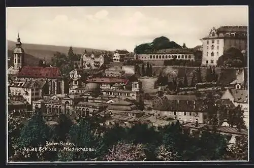 AK Baden-Baden, Neues Schloss und Friedrichsbau