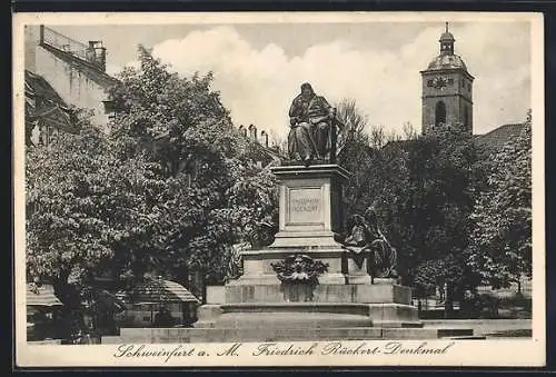 AK Schweinfurt a. M., Friedrich Rückert-Denkmal