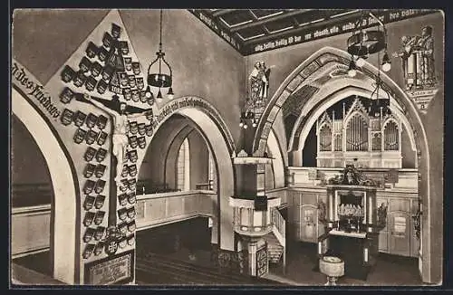 AK Ziegenrück / Thür., Ev. Kirche mit Heldenehrung