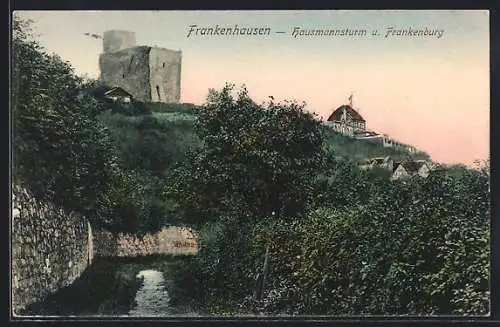 AK Frankenhausen / Kyffhäuser, Hausmannsturm und Frankenburg