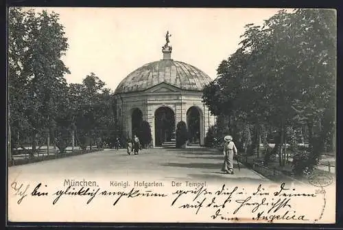 AK München, Kgl. Hofgarten, der Tempel