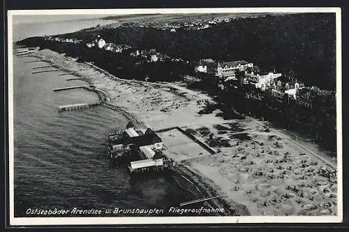 AK Arendsee / Ostseebad, Fliegeraufnahme des Ostseebades mit Brunshaupten