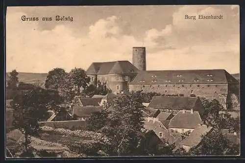 AK Belzig, Burg Eisenhardt aus der Vogelschau