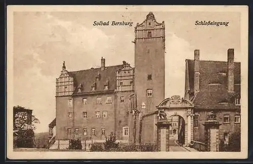 AK Solbad Bernburg, Schlosseingang