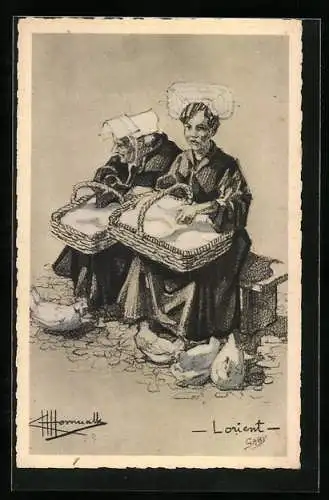 Künstler-AK Charles Homualk: Types et costumes de France, Lorient, Morbihan