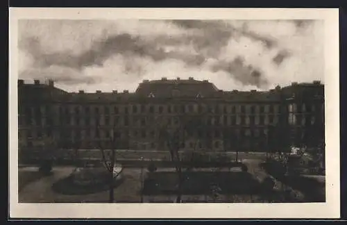 AK Wien, Greisenasyl der Barmh. Schw. v. hl. Karl Boromäus, Gentzgasse 104, Ansicht aus der Vogelschau