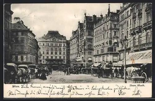 AK Wien, Neuer Markt mit Herrnhuter-Haus