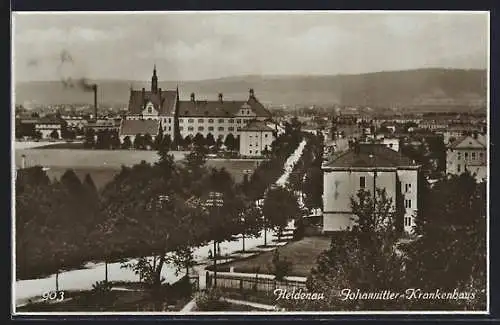 AK Heidenau / Sachsen, Johanniter-Krankenhaus aus der Vogelschau