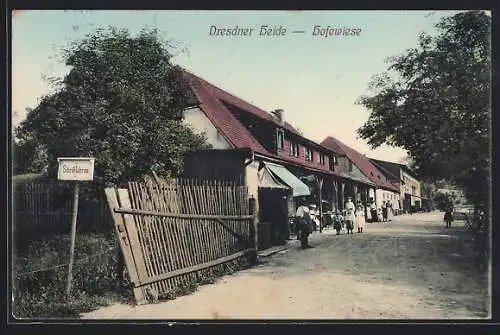 AK Dresden-Dresdner Heide, Strassenpartie Hofewiese