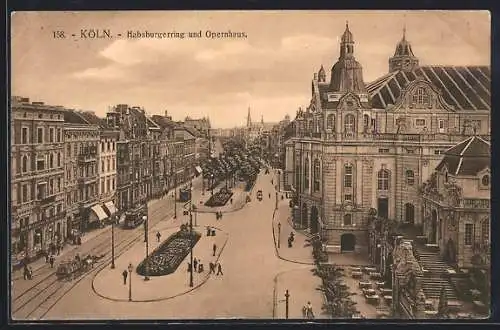 AK Köln-Neustadt, Habsburgerring und Opernhaus