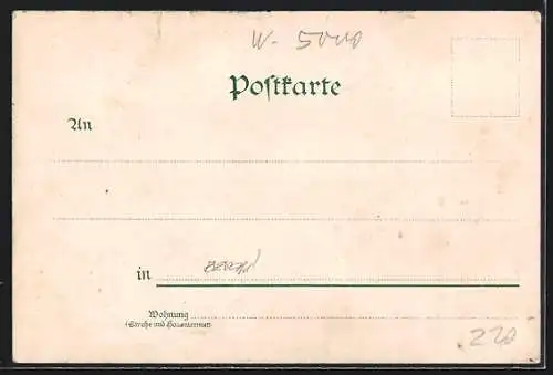 Lithographie Köln, Rheinpartie mit Dampfer, Wappen, Blick zum Ort