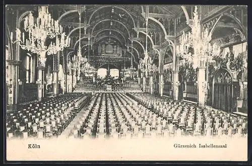 AK Köln, Gürzenich, Isabellensaal, Martinstrasse, Innenansicht