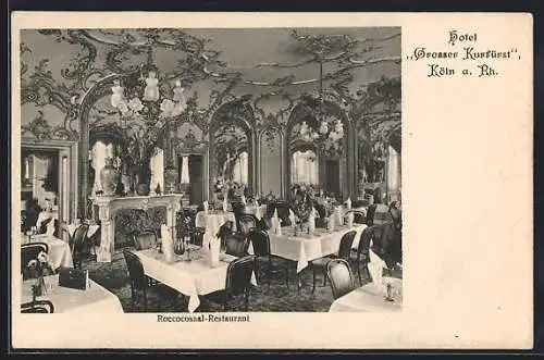 AK Köln, Domkloster 2a, Roccocosaal-Restaurant