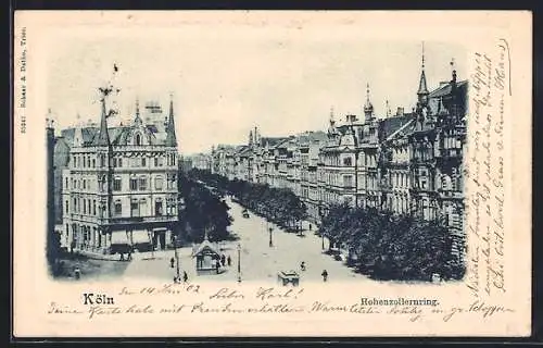 AK Köln-Neustadt, Blick auf den Hohenzollernring