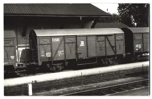 Fotografie DSB Deutsch-Dänische Staatsbahnen, Güterwaggon Nr. 