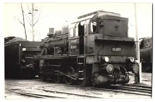 Fotografie Knoschke, Dresden, Deutsche Reichsbahn DDR, Dampflok, Lokomotive Nr. 91 6177