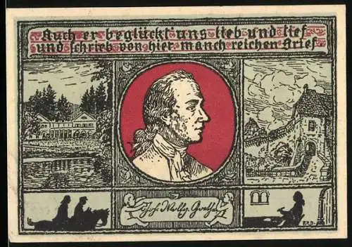 Notgeld Eisenach, 1921, 50 Pfennig, Gedicht und Kinderillustrationen