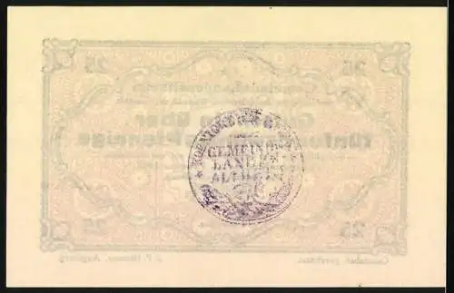 Notgeld Langenaltheim, 1917, 25 Pfennig, Gutschein über fünfundzwanzig Pfennige, Gemeinde Langenaltheim