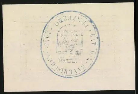 Notgeld Penzberg, 1917, 50 Pfennig, Gutschein der Gemeindeverwaltung Penzberg mit Amstsiegel