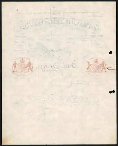 Rechnung Manchester 1922, Jones` Sewing Machine Comp. Lim., Die Fabrik mit eigener Gleisanlage