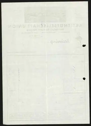 Rechnung Aalen /Württ. 1939, Aktiengesellschaft Union, Chemische Fabriken, Gesamtansicht der Betriebsanlage