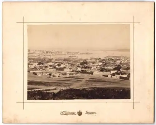 Fotografie A. Zimmerman, Sewastopol, Ansicht Sewastopol, Blick über die Stadt nach dem Hafen, 1897