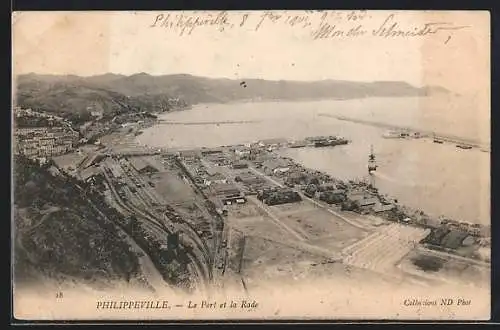 AK Philippeville, Le Port et la Rade