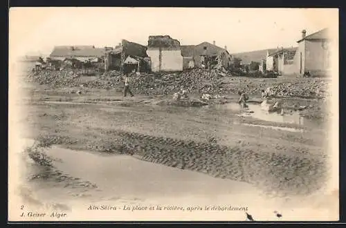 AK Ain-Séfra, La place et la rivière, après le débordement