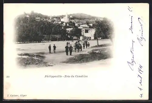 AK Philippeville, Pris du Cimetière