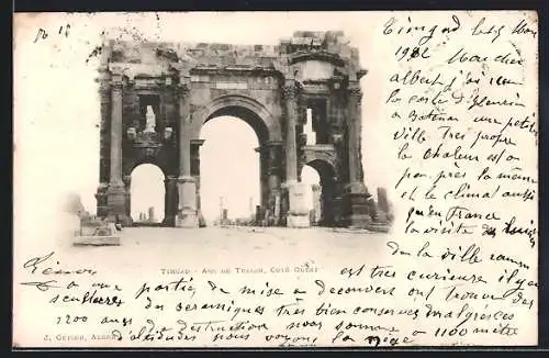 AK Timgad, Arc de Trajan, Cote Ouest