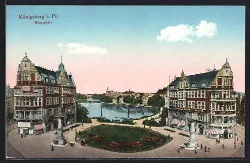 AK Königsberg, Blick auf die Münzplatz
