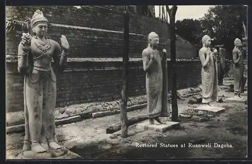AK Ruanweli Dagoba, Restored Statues