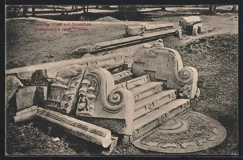 AK Anuradhapura, Ruins, Thuparama Steps and Moonstone